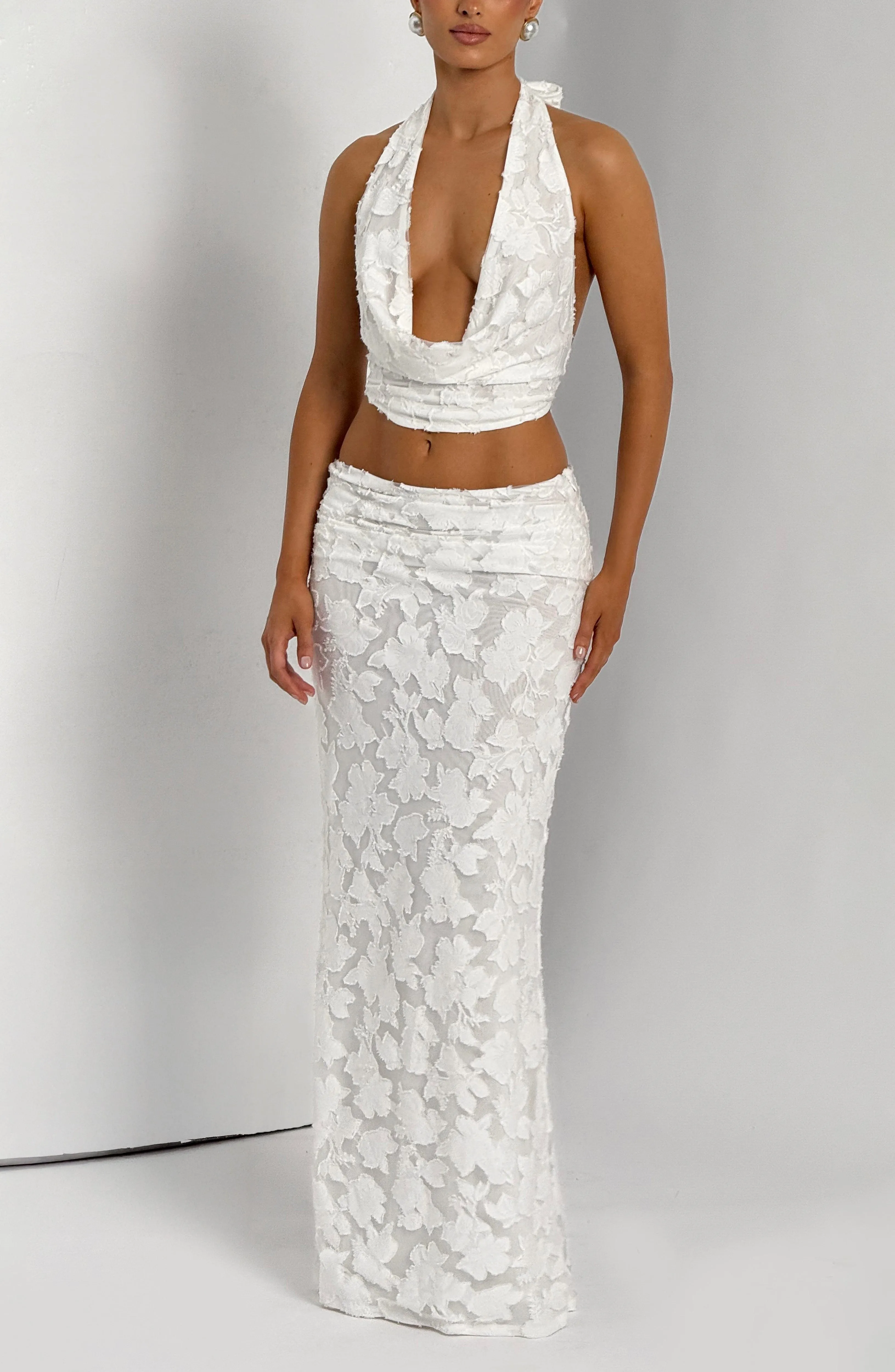 Myra Maxi Skirt - Ivory sold by Babyboo Fashion product image thumbnail 3