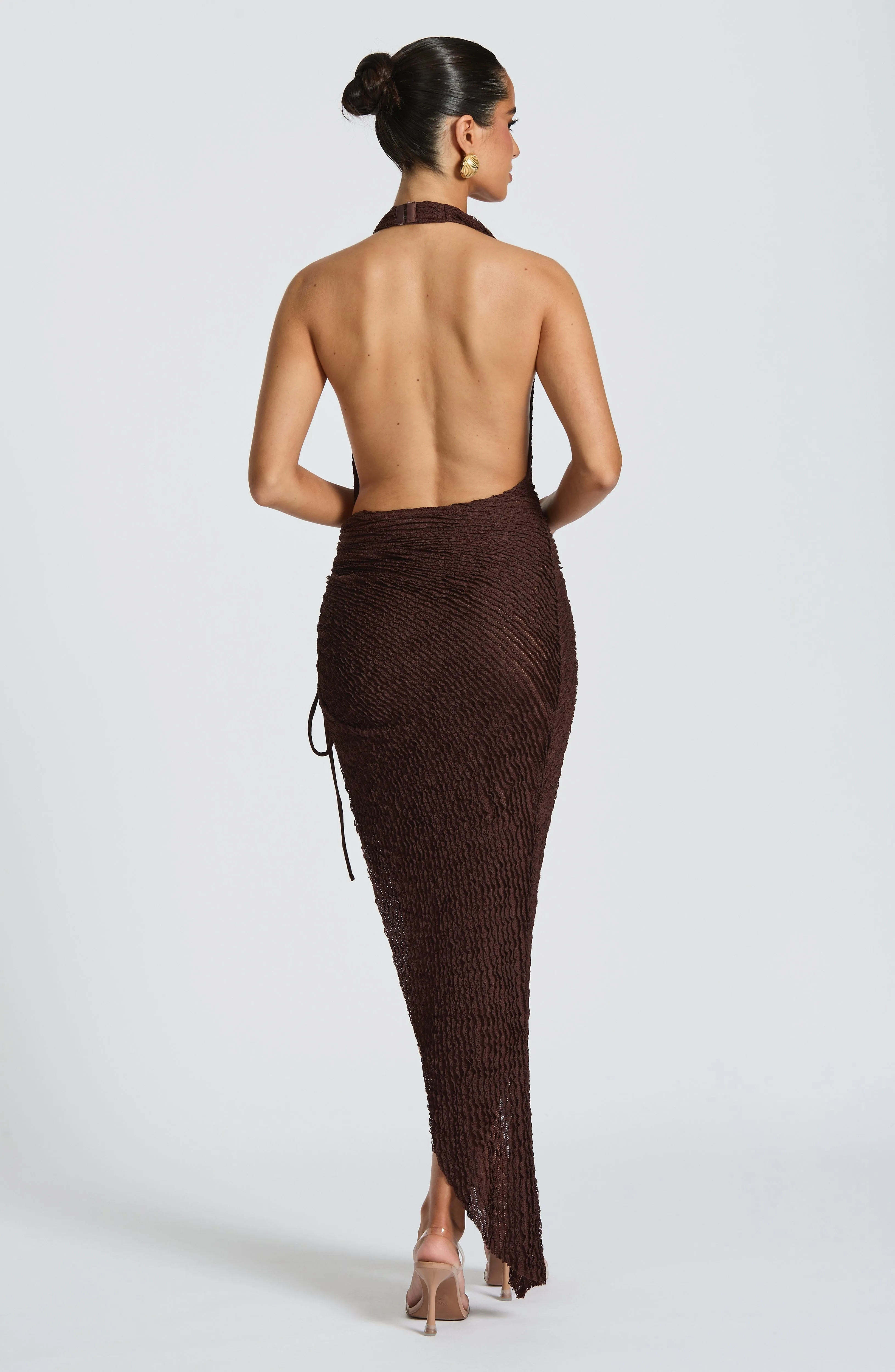 Airla Midi Dress - Plum Brown sold by Babyboo Fashion product image thumbnail 4