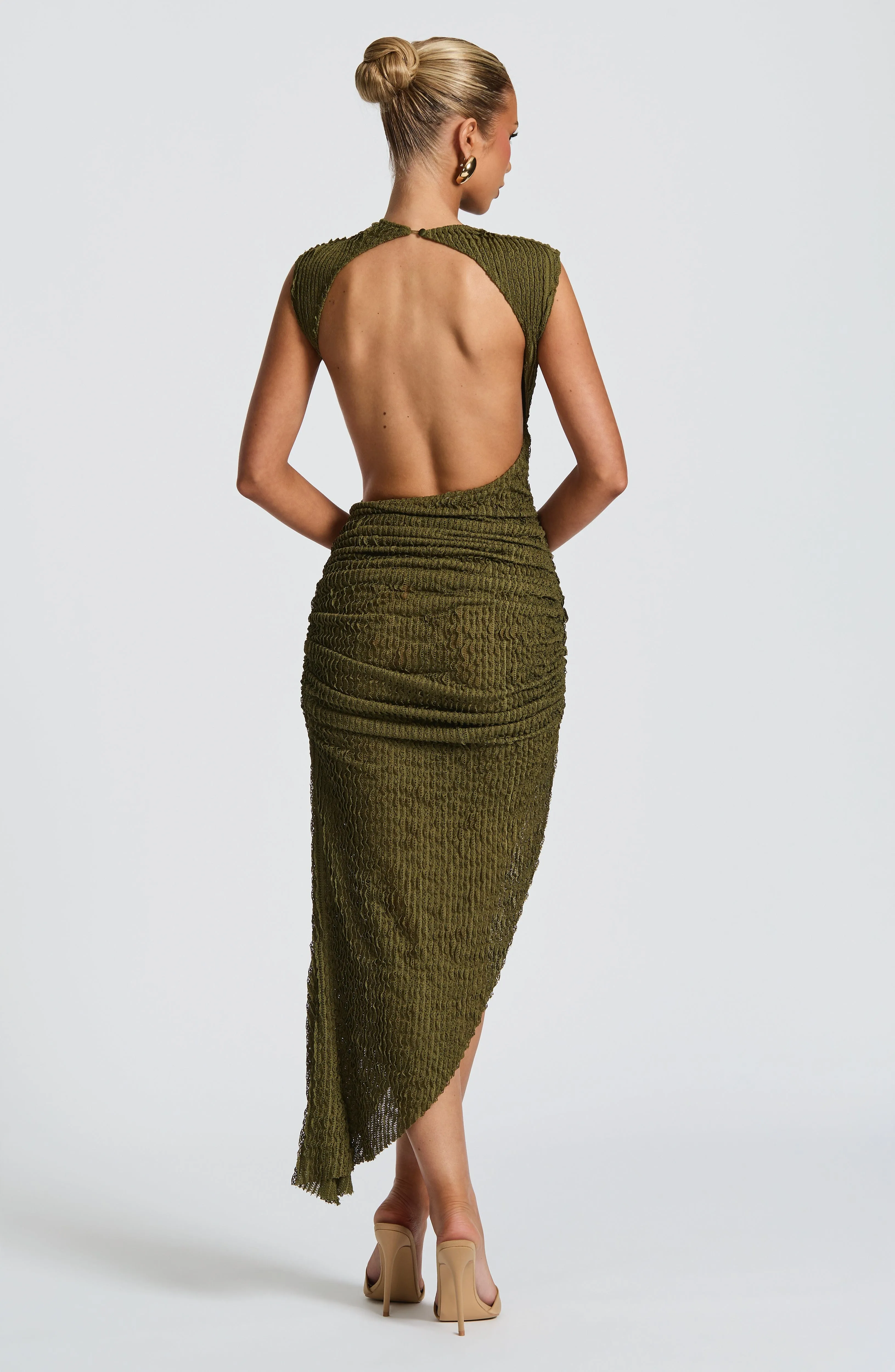 Aphrodite Midi Dress - Khaki sold by Babyboo Fashion product image thumbnail 3
