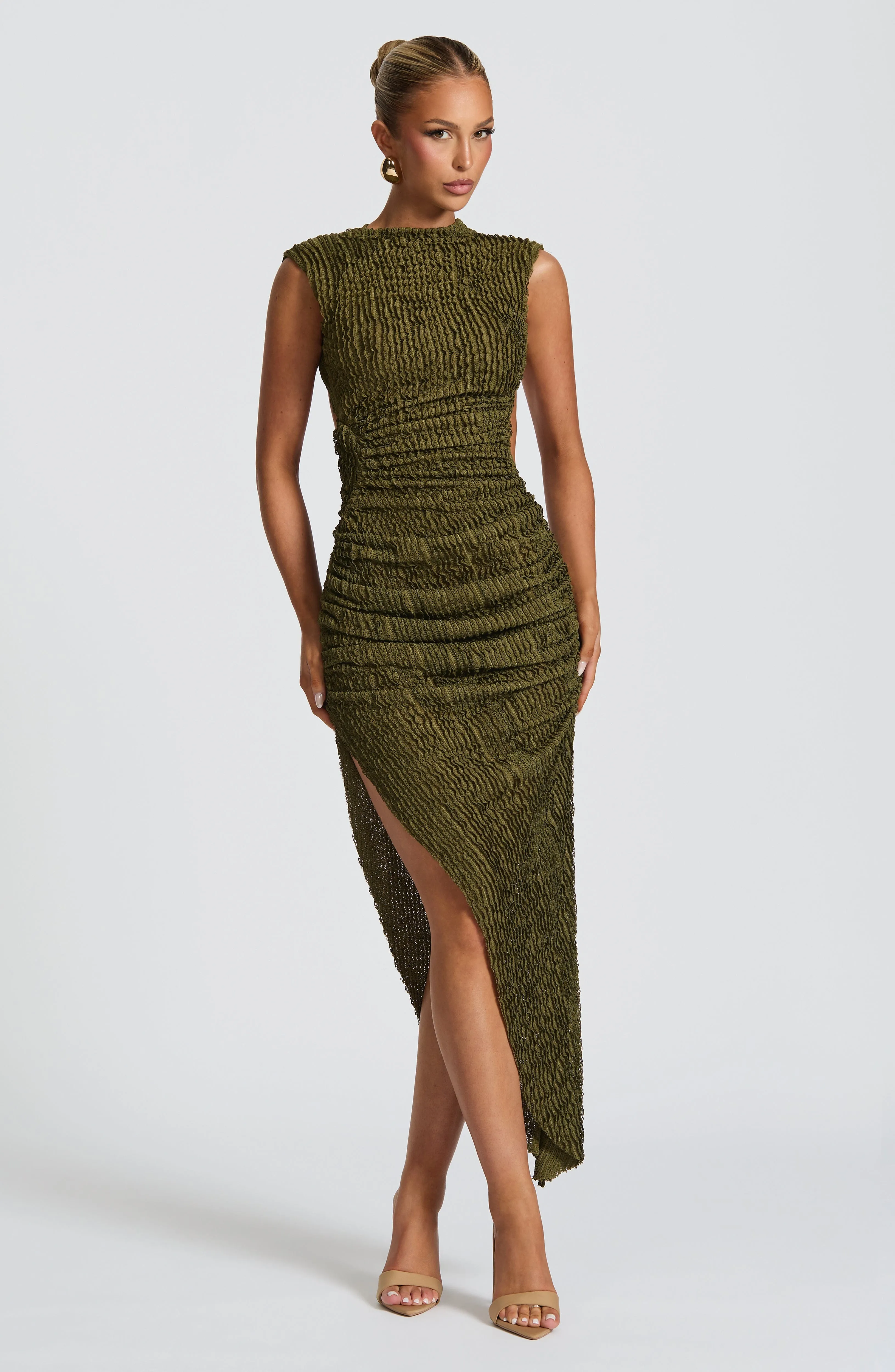 Aphrodite Midi Dress - Khaki sold by Babyboo Fashion product image thumbnail 5