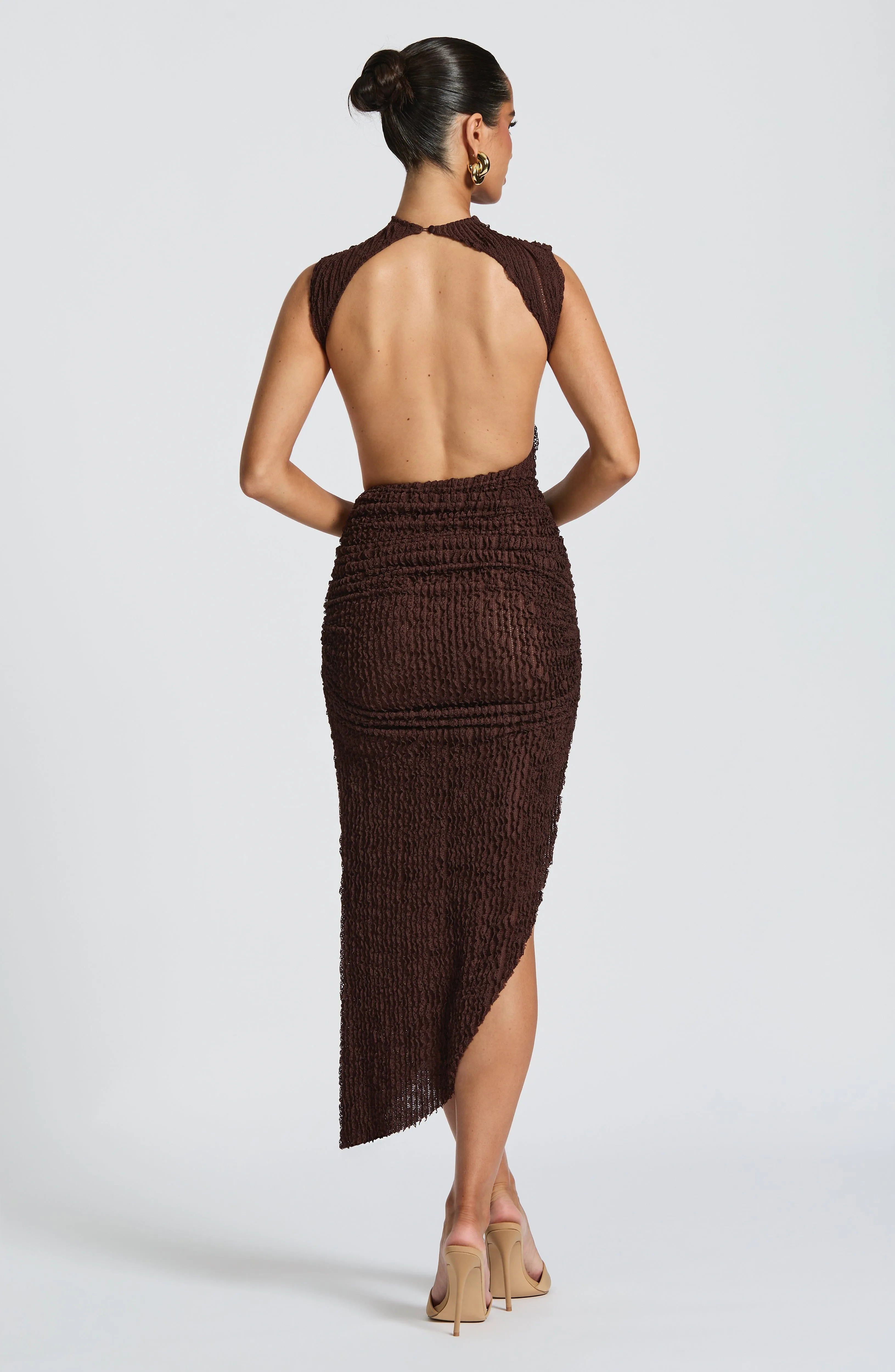 Aphrodite Midi Dress - Plum Brown sold by Babyboo Fashion product image thumbnail 5
