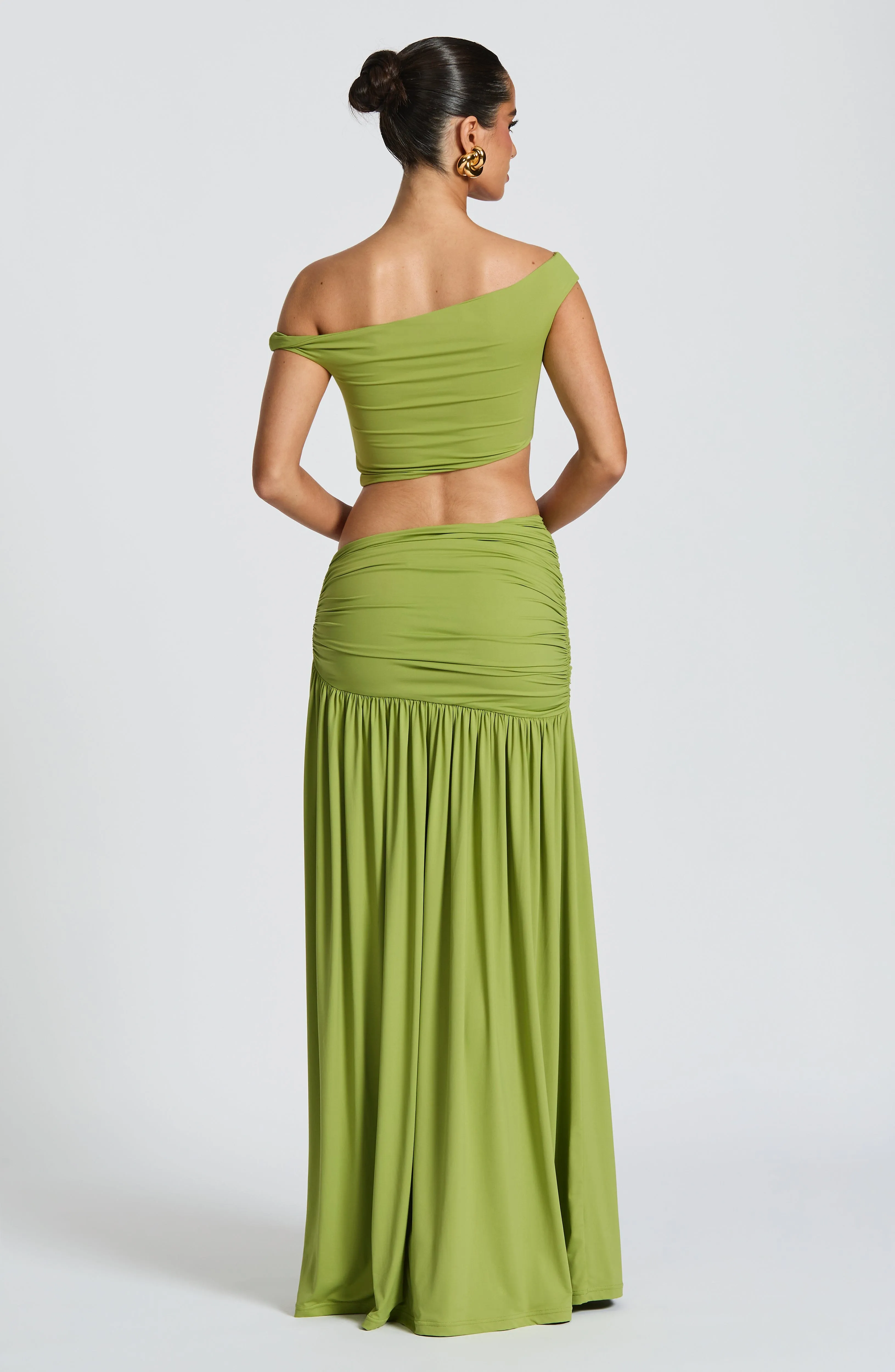 Saira Maxi Skirt - Olive sold by Babyboo Fashion product image thumbnail 4