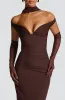Abigail Maxi Dress - Plum Brown sold by Babyboo Fashion