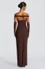 Abigail Maxi Dress - Plum Brown sold by Babyboo Fashion