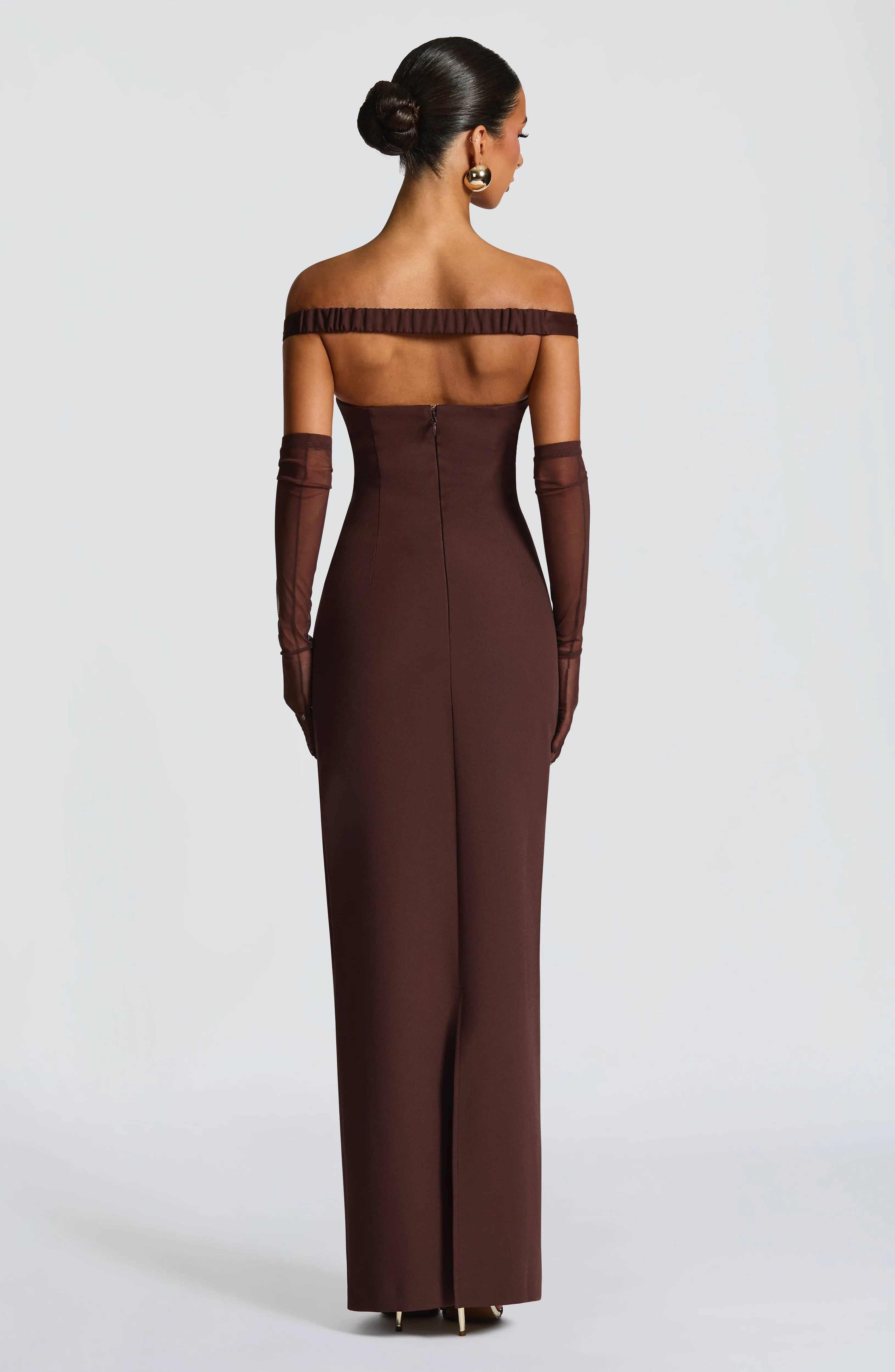 Abigail Maxi Dress - Plum Brown sold by Babyboo Fashion product image thumbnail 3