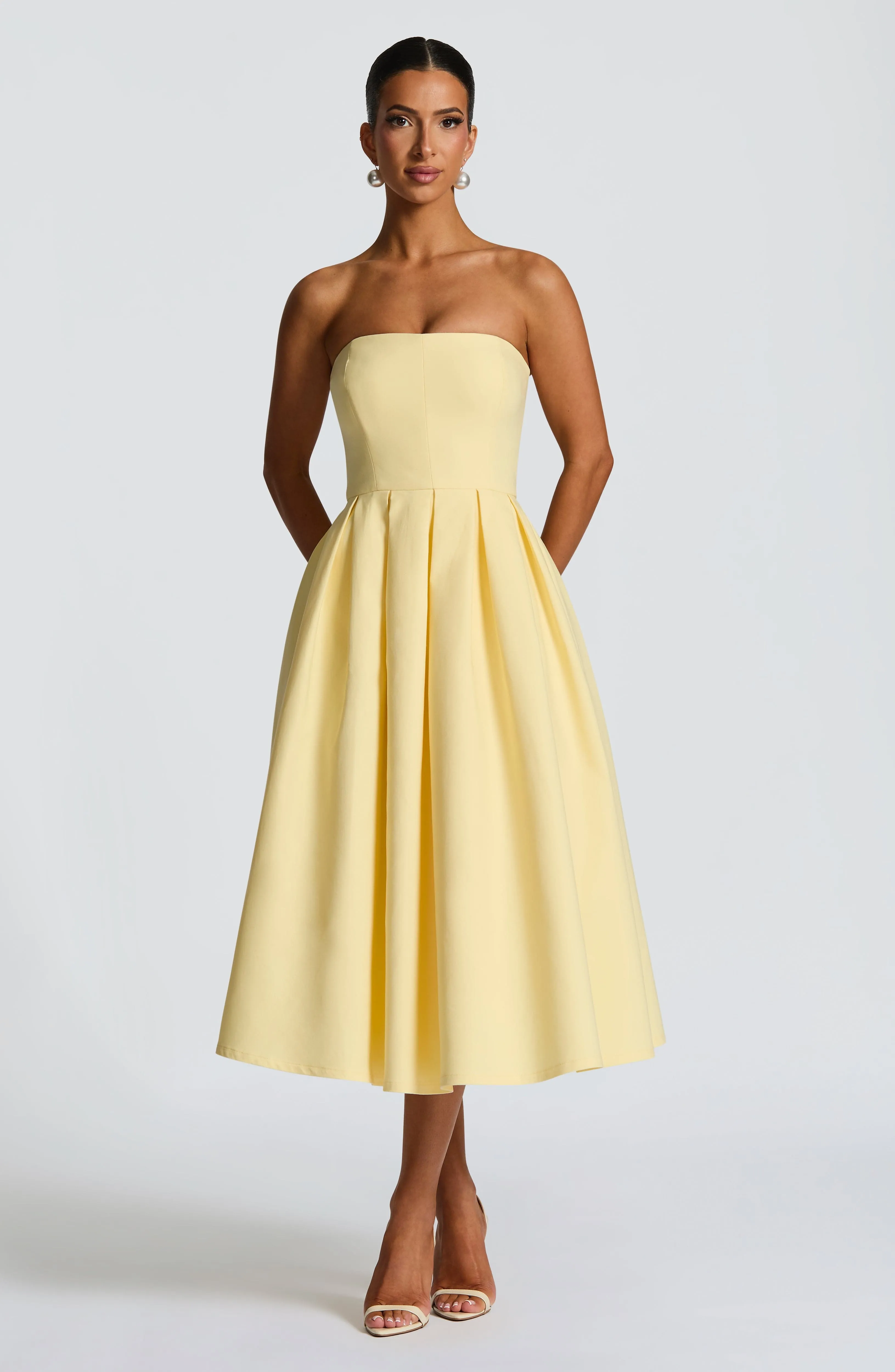 Edith Midi Dress - Lemon sold by Babyboo Fashion product image thumbnail 5