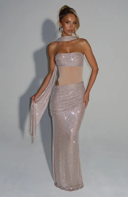 Kailani Maxi Dress - Nude sold by Babyboo Fashion