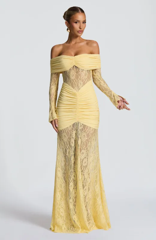 Sauline Maxi Dress - Lemon sold by Babyboo Fashion