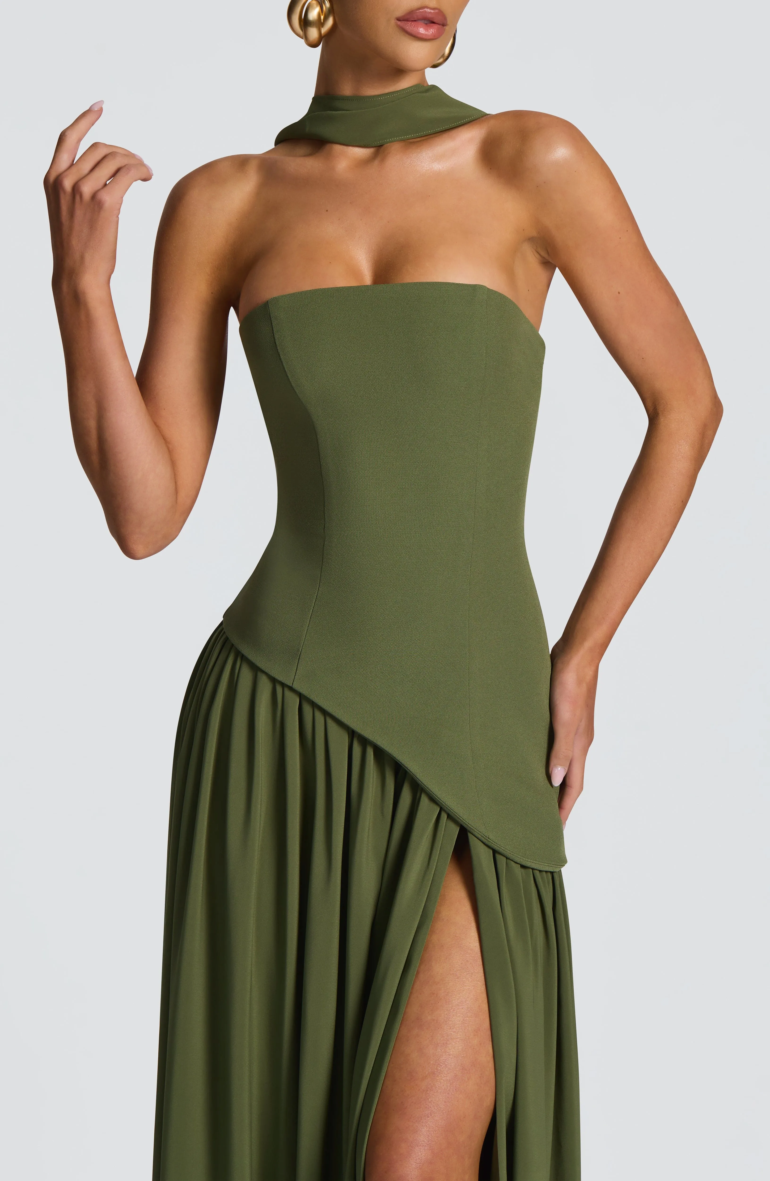 Maliyah Maxi Dress - Khaki sold by Babyboo Fashion product image thumbnail 5