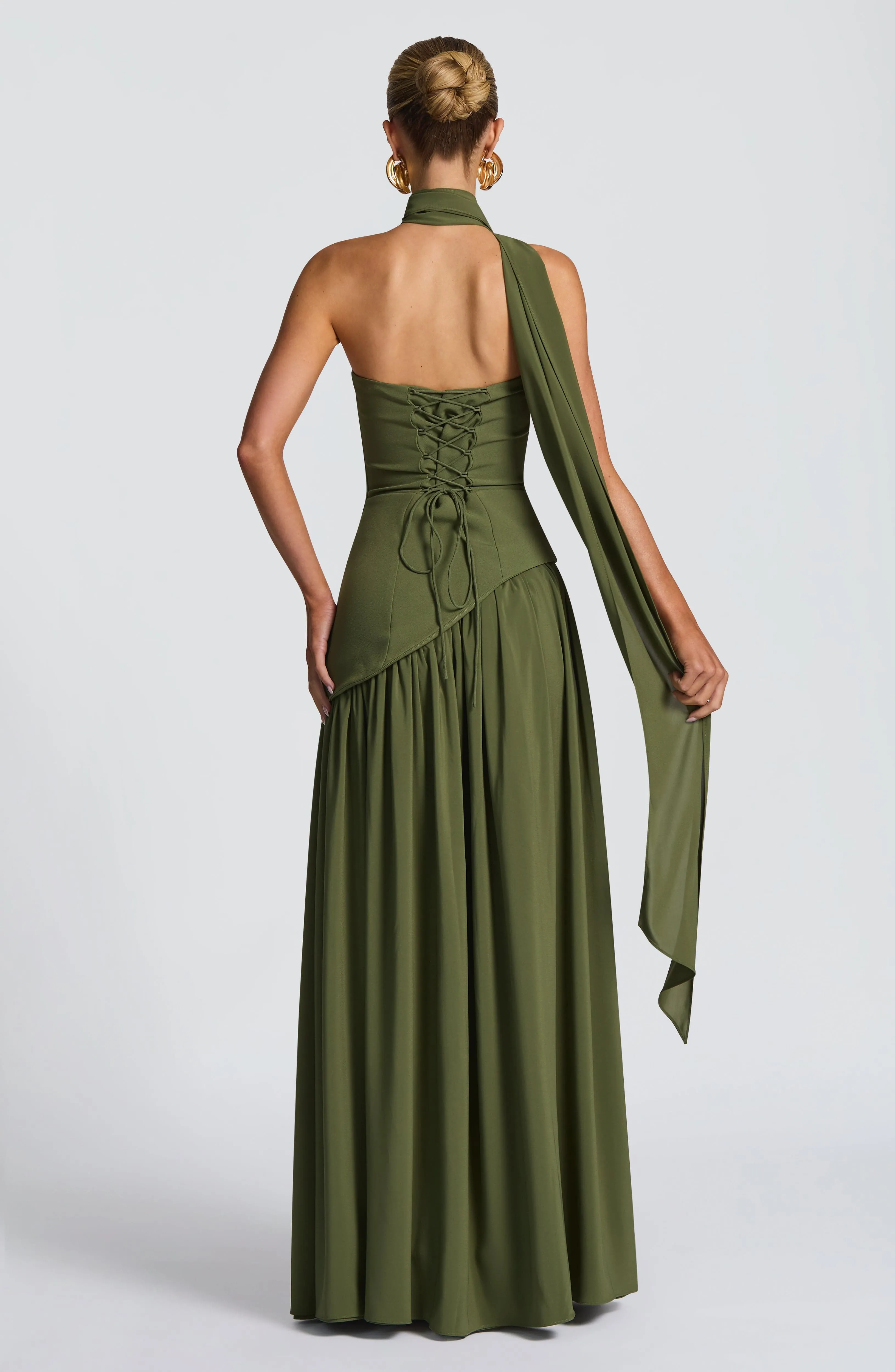 Maliyah Maxi Dress - Khaki sold by Babyboo Fashion product image thumbnail 3