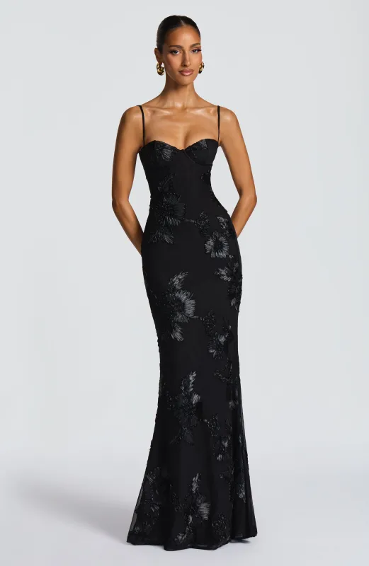 Nefertiti Maxi Dress - Black sold by Babyboo Fashion