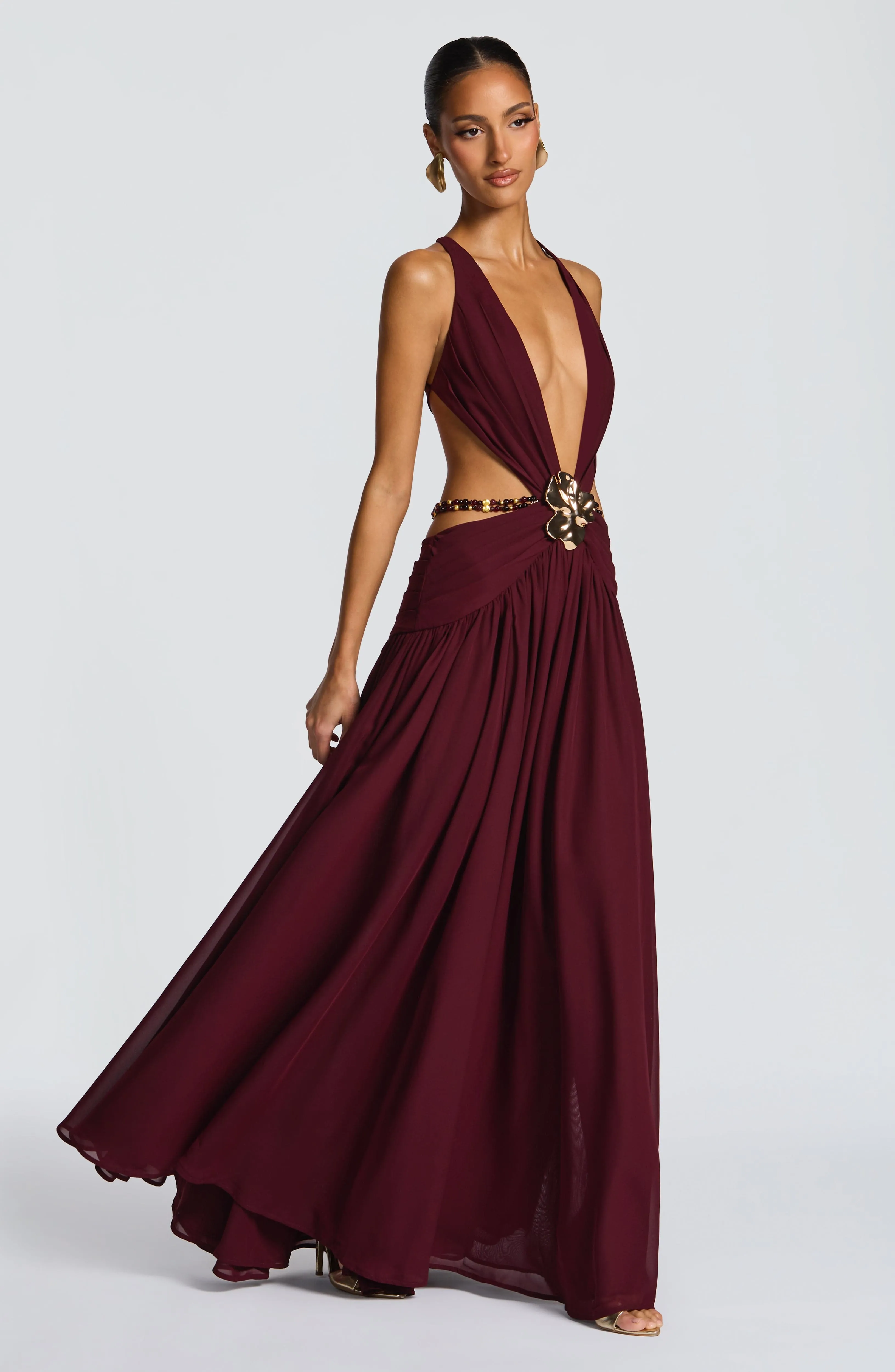 Indianna Maxi Dress - Cherry Lacquer sold by Babyboo Fashion product image thumbnail 4