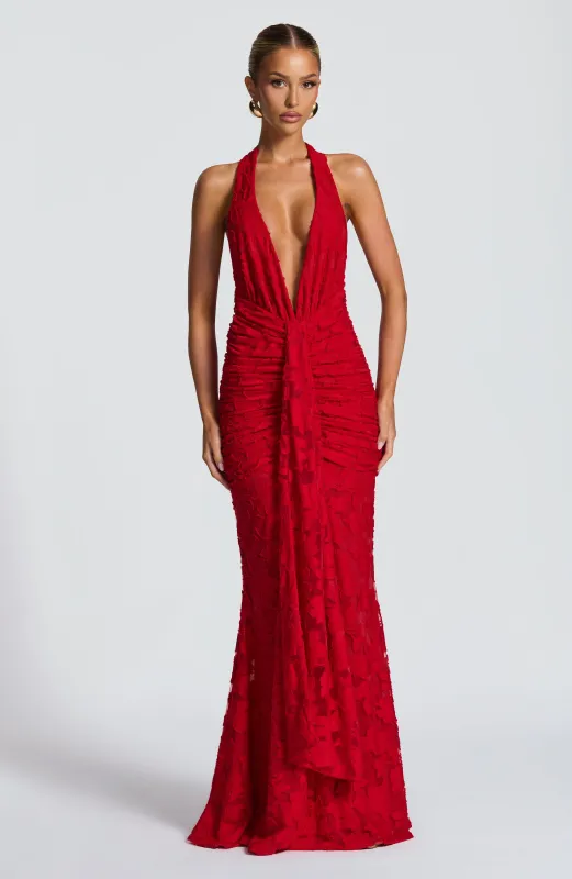 Guinevere Maxi Dress - Red made by LF