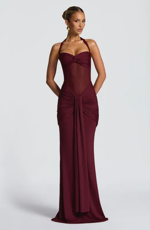 Vixen Maxi Dress - Cherry Lacquer sold by Babyboo Fashion