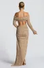 Adelphia Midi Dress - Beige sold by Babyboo Fashion