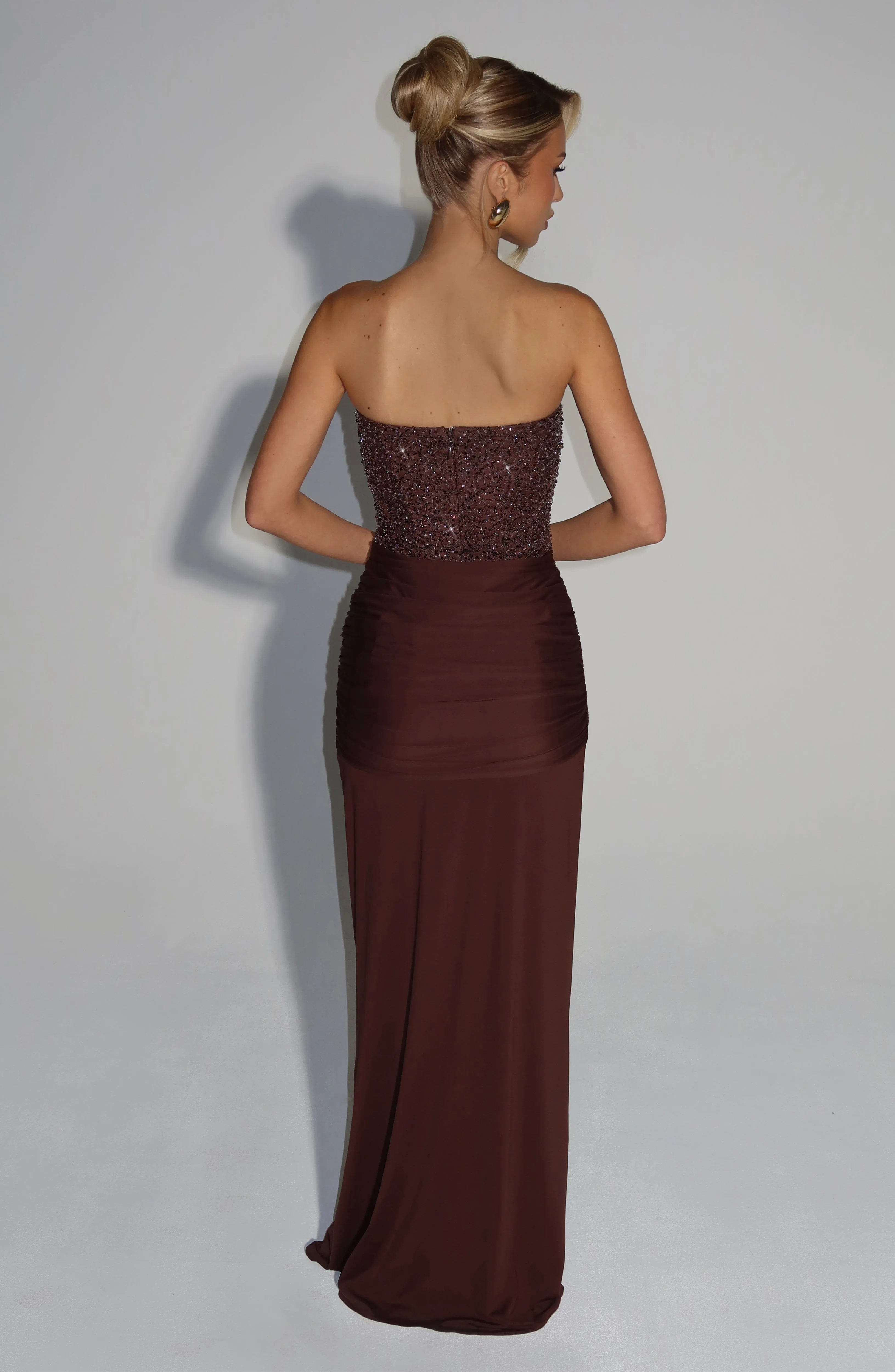Carina Maxi Dress - Plum Brown sold by Babyboo Fashion product image thumbnail 2