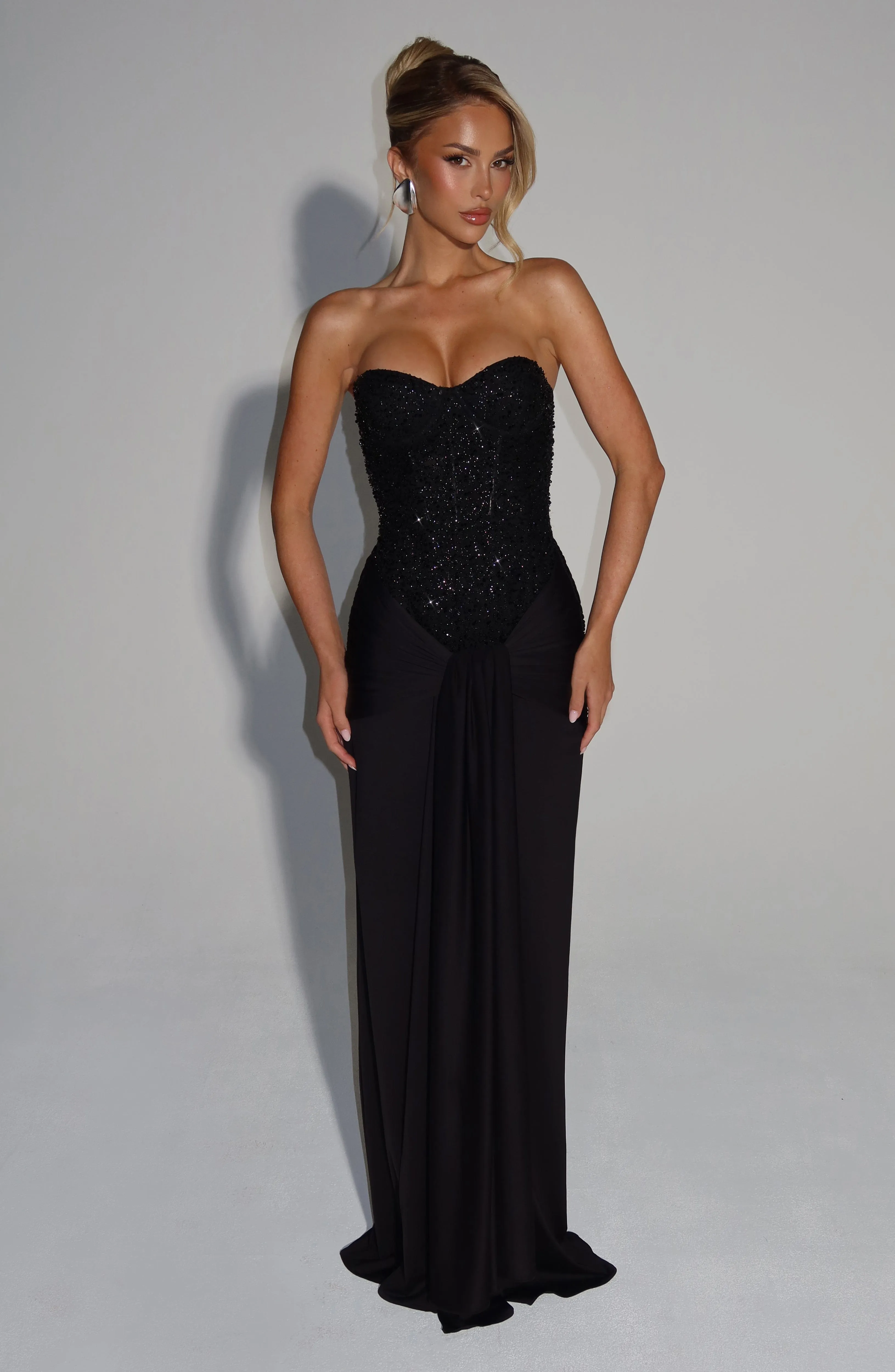 Carina Maxi Dress - Black sold by Babyboo Fashion