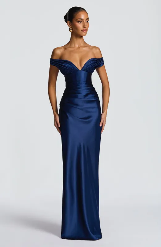 Aurelia Maxi Dress - Navy sold by Babyboo Fashion