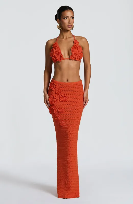 Nerida Maxi Skirt - Orange sold by Babyboo Fashion