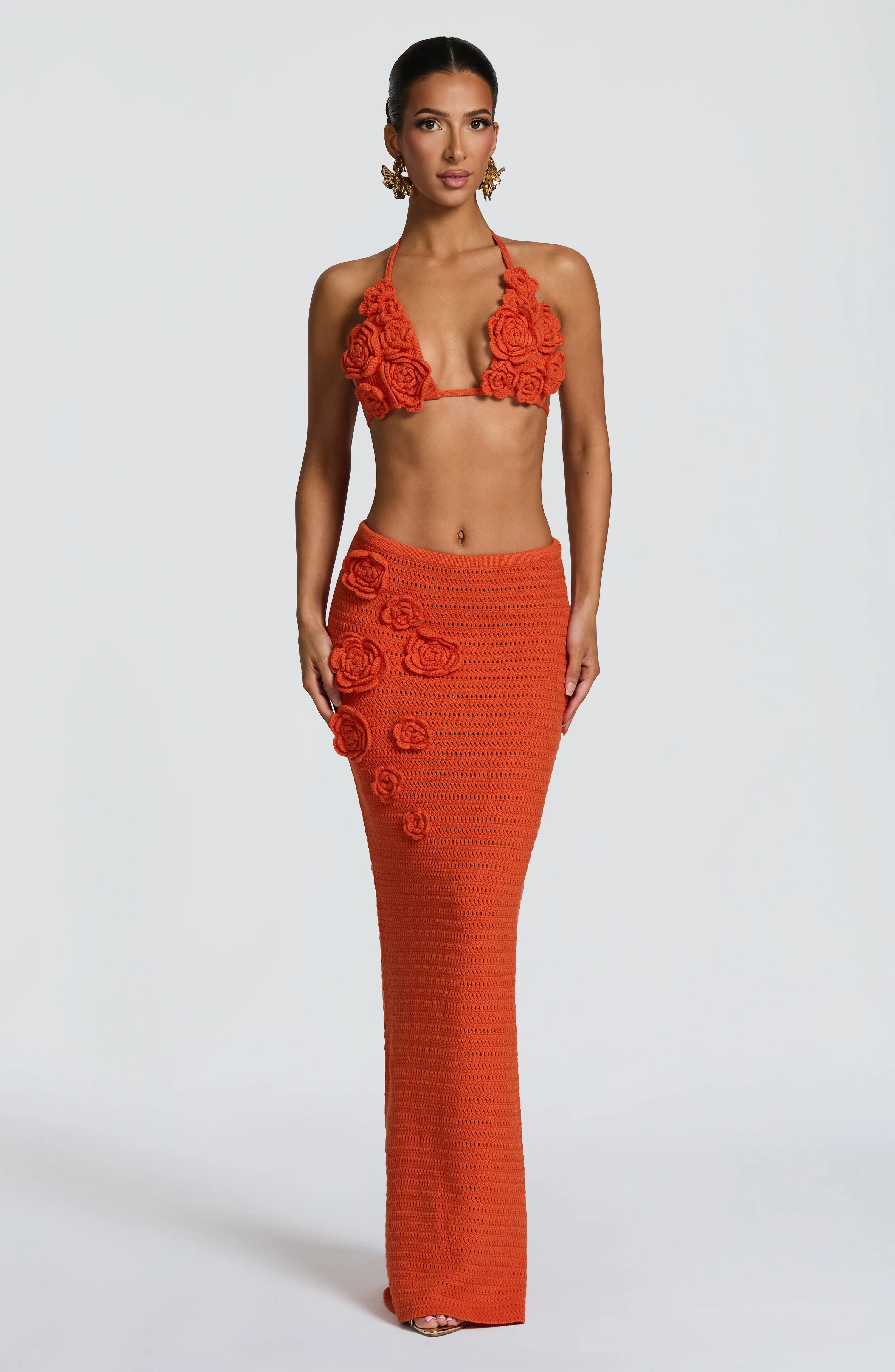 Nerida Maxi Skirt - Orange sold by Babyboo Fashion product image thumbnail 4