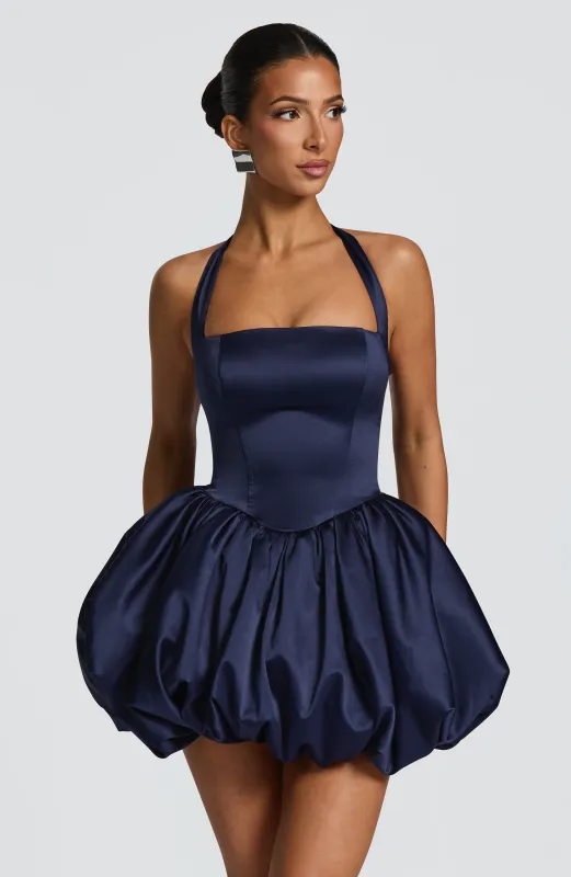 Prudence Mini Dress - Navy sold by Babyboo Fashion