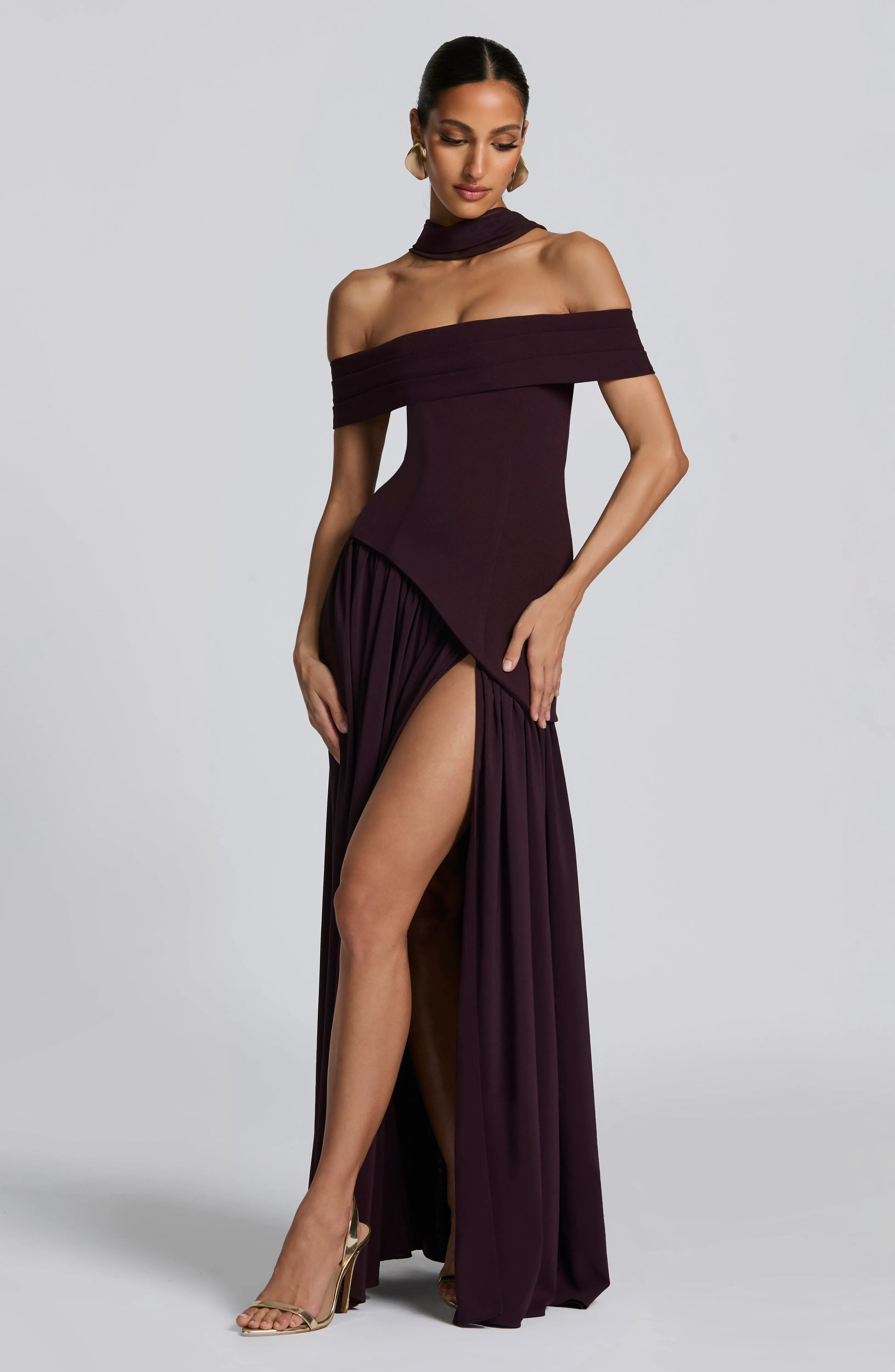 Delilah Maxi Dress - Plum sold by Babyboo Fashion product image thumbnail 3