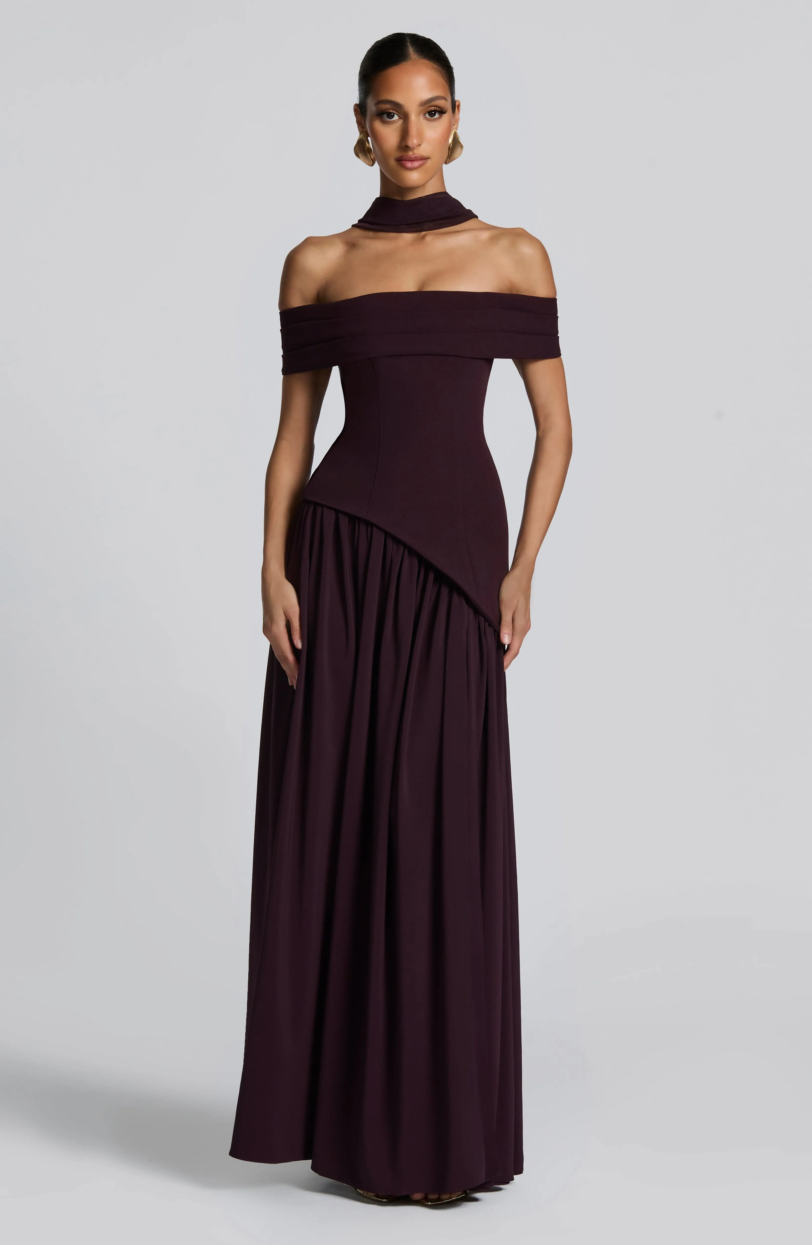 Delilah Maxi Dress - Plum sold by Babyboo Fashion