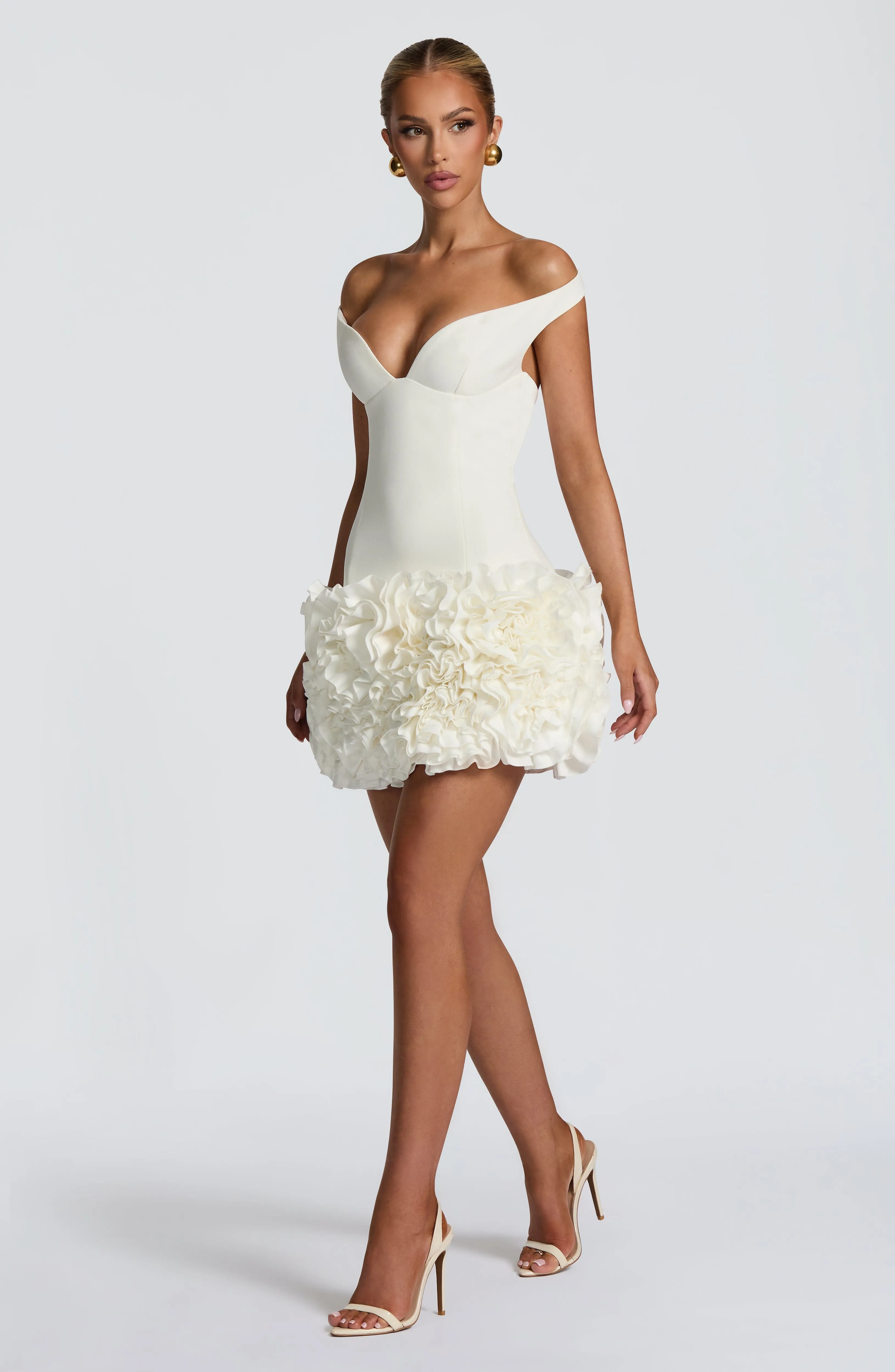 Aveta Mini Dress - Ivory sold by Babyboo Fashion product image thumbnail 3