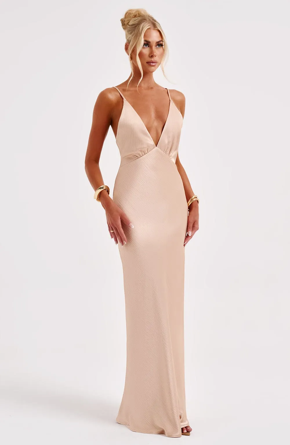 Anja Maxi Dress - Champagne sold by Babyboo Fashion product image thumbnail 3