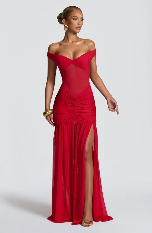 Alaia Maxi Dress - Red sold by Babyboo Fashion