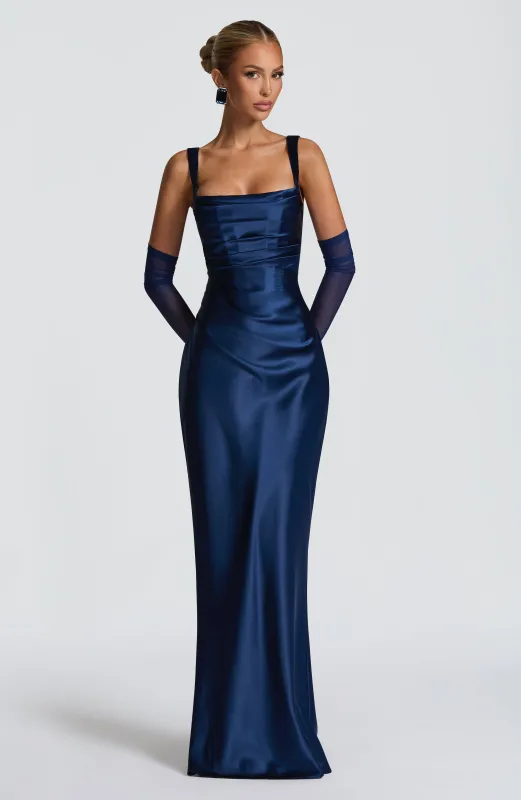 Calanthe Maxi Dress - Navy sold by Babyboo Fashion