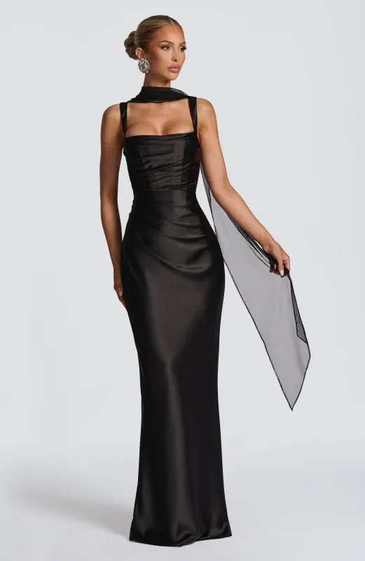 Calanthe Maxi Dress - Black sold by Babyboo Fashion