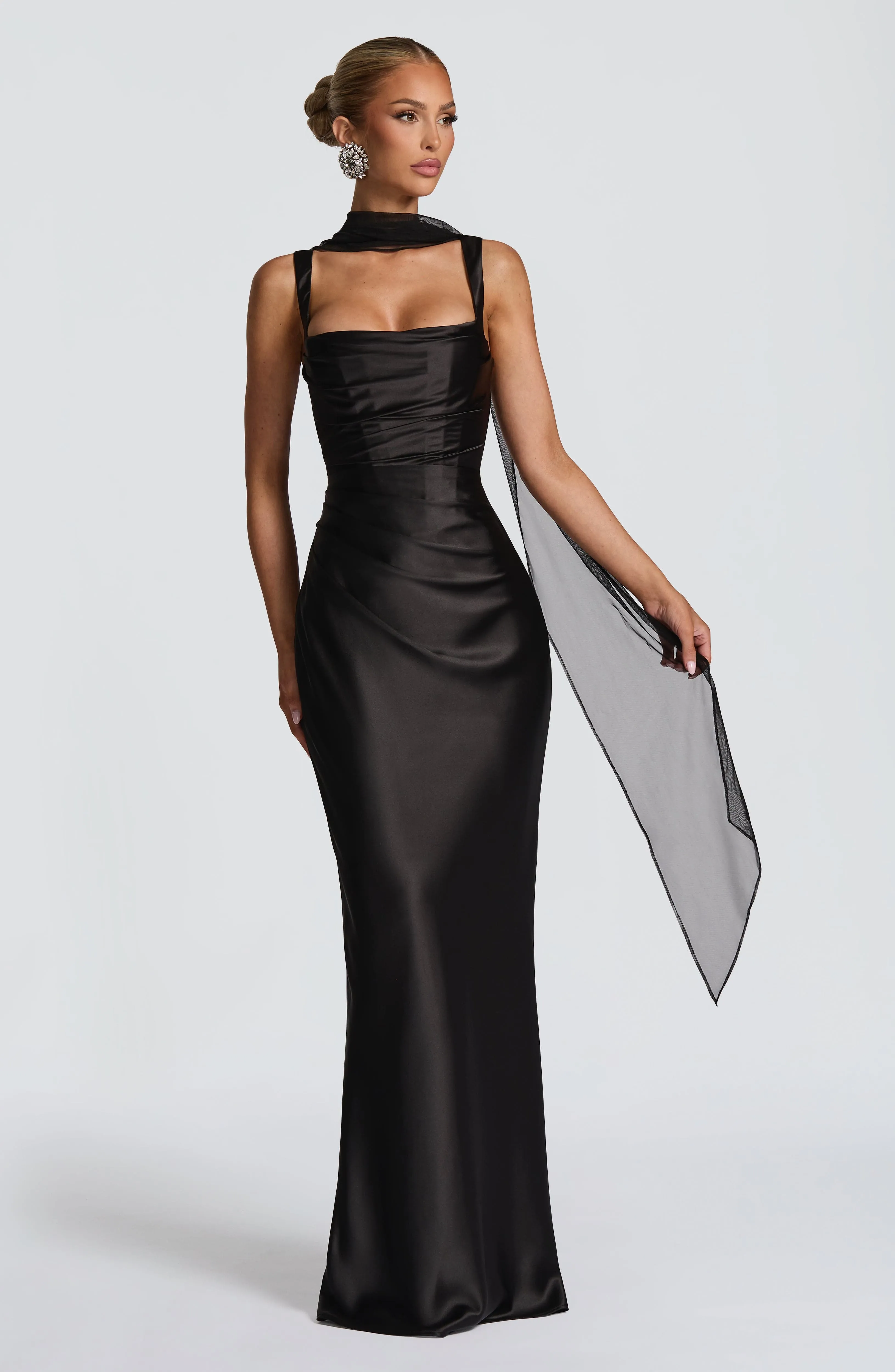 Calanthe Maxi Dress - Black sold by Babyboo Fashion