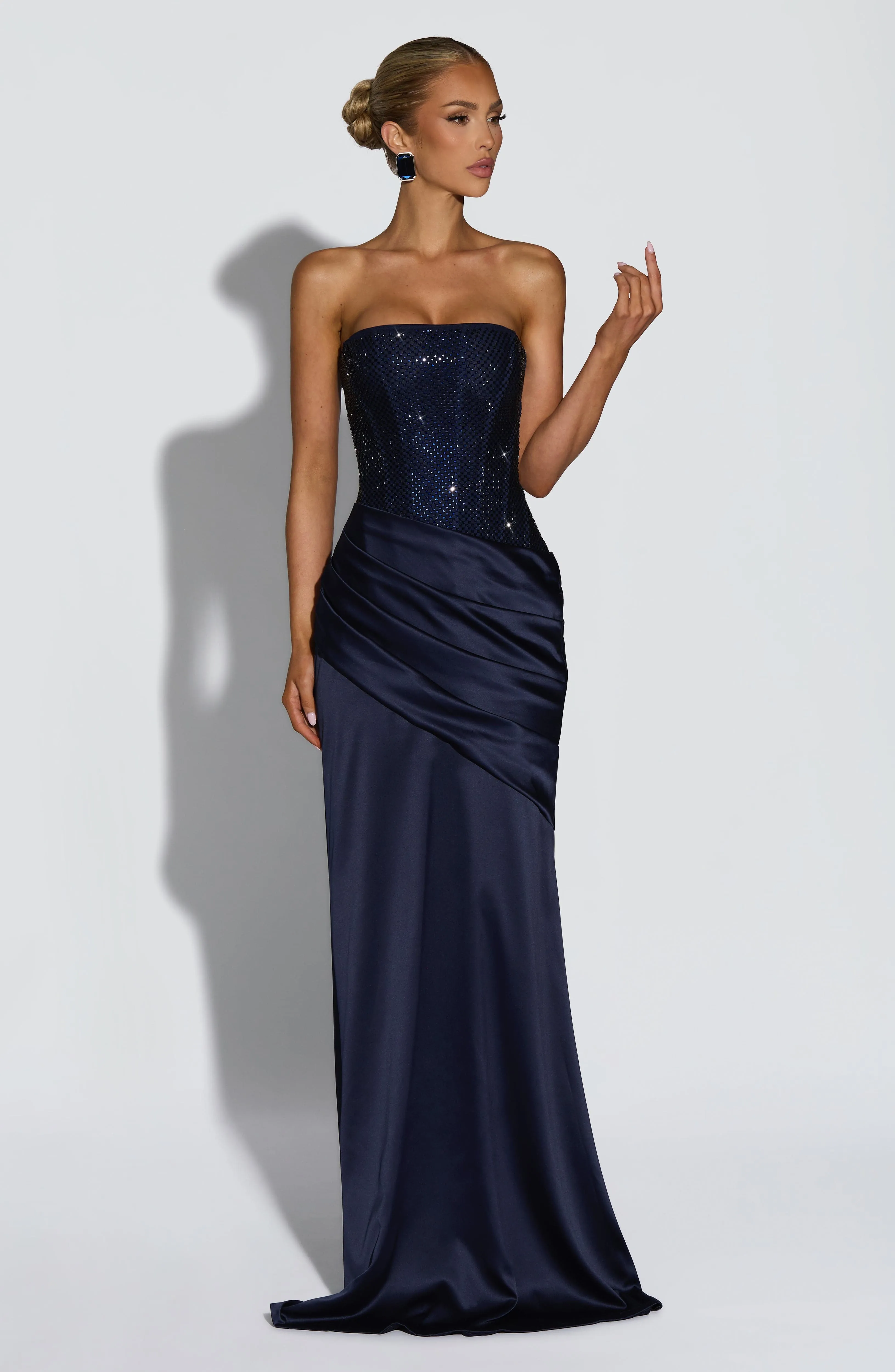 Celestia Maxi Dress - Navy sold by Babyboo Fashion product image thumbnail 5