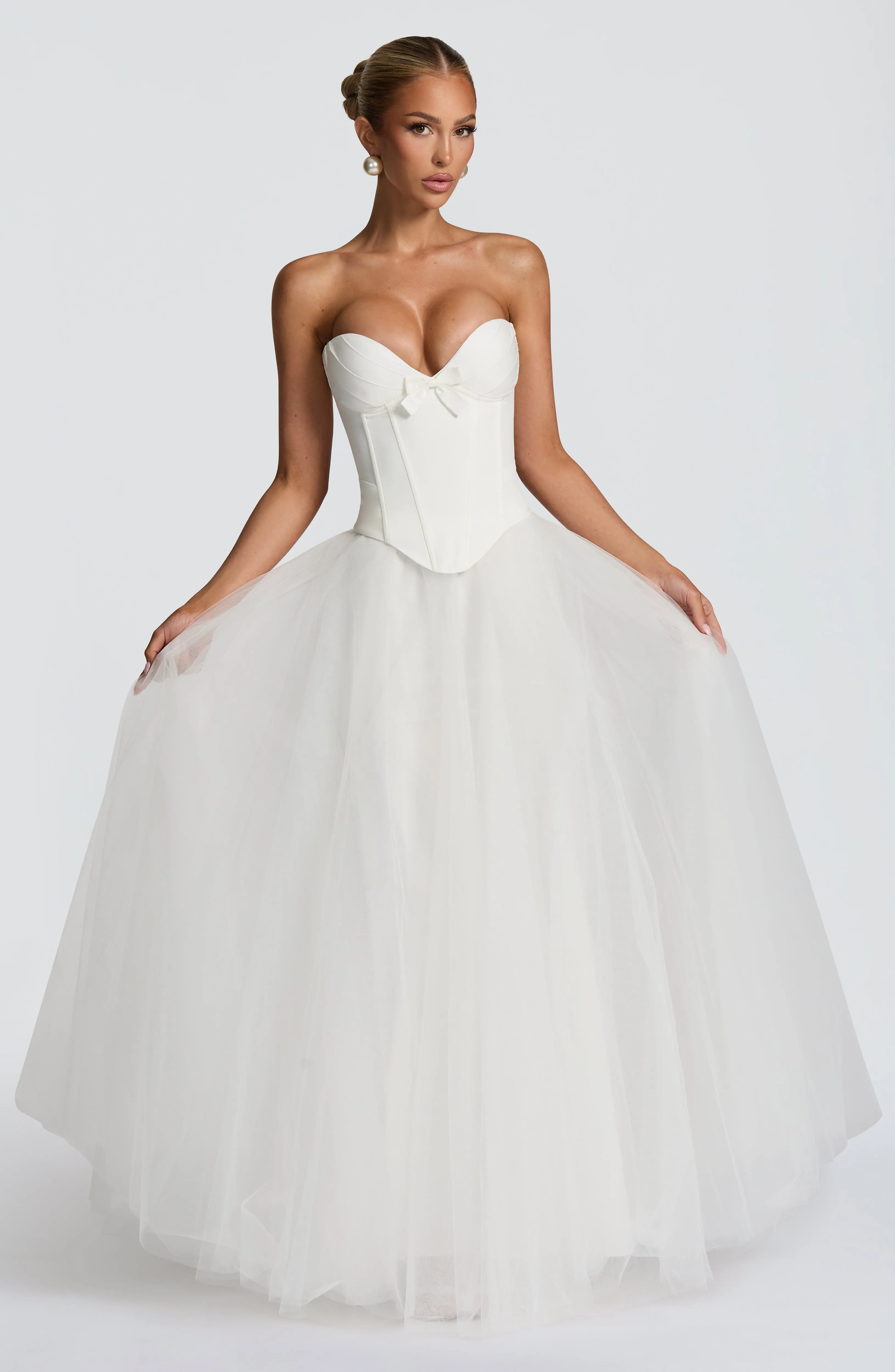 Ethel Maxi Skirt - Ivory sold by Babyboo Fashion