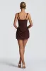 Cornelia Mini Dress - Plum Brown sold by Babyboo Fashion