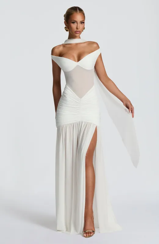 Alaia Maxi Dress - Ivory sold by Babyboo Fashion