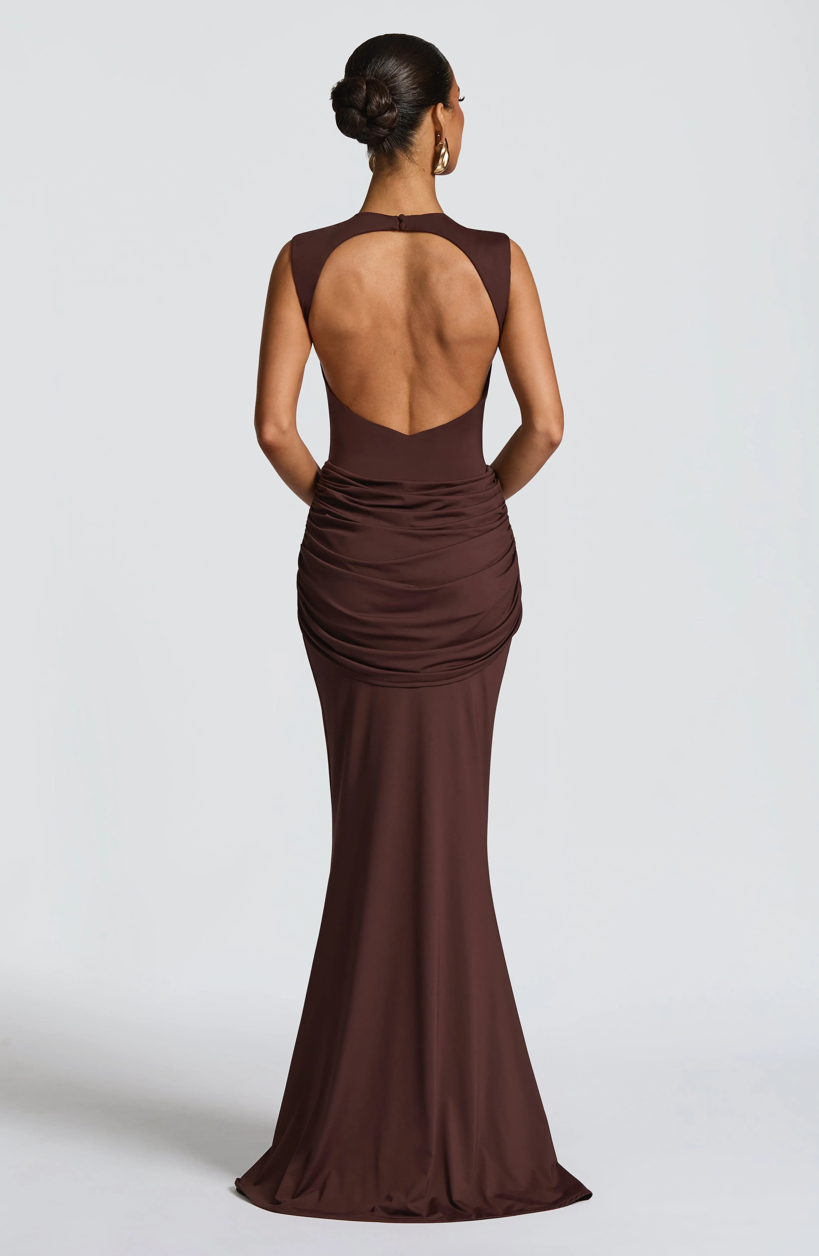 Lorenza Maxi Dress - Plum Brown sold by Babyboo Fashion product image thumbnail 2