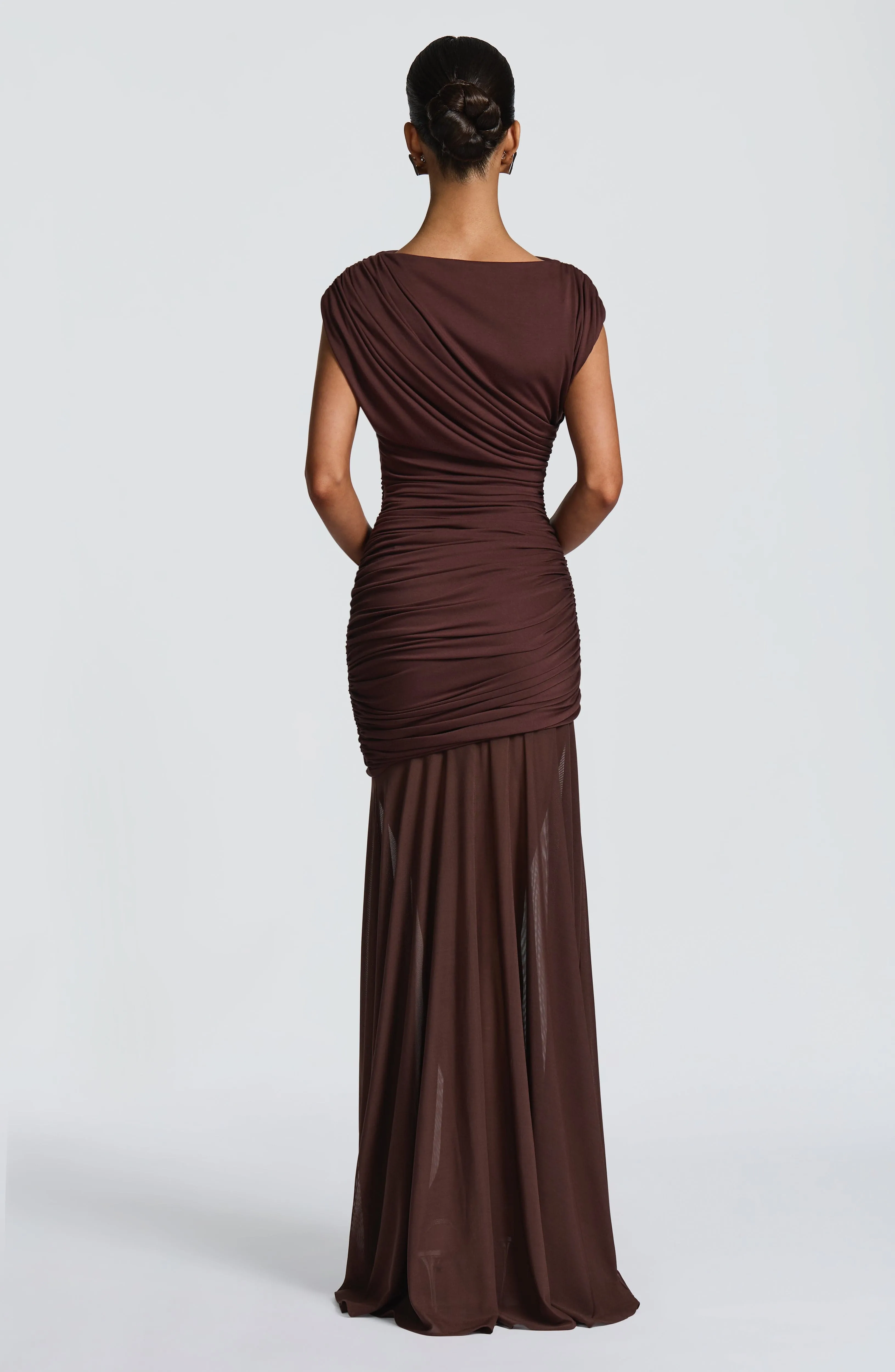 Demelza Maxi Dress - Plum Brown sold by Babyboo Fashion product image thumbnail 4
