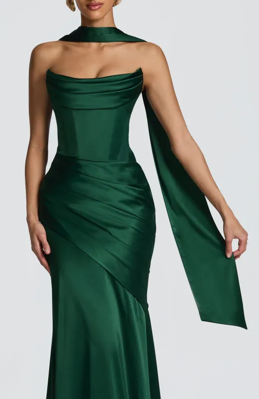 Sybil Scarf - Emerald sold by Babyboo Fashion