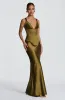 Atlanta Maxi Skirt - Deep Olive sold by Babyboo Fashion