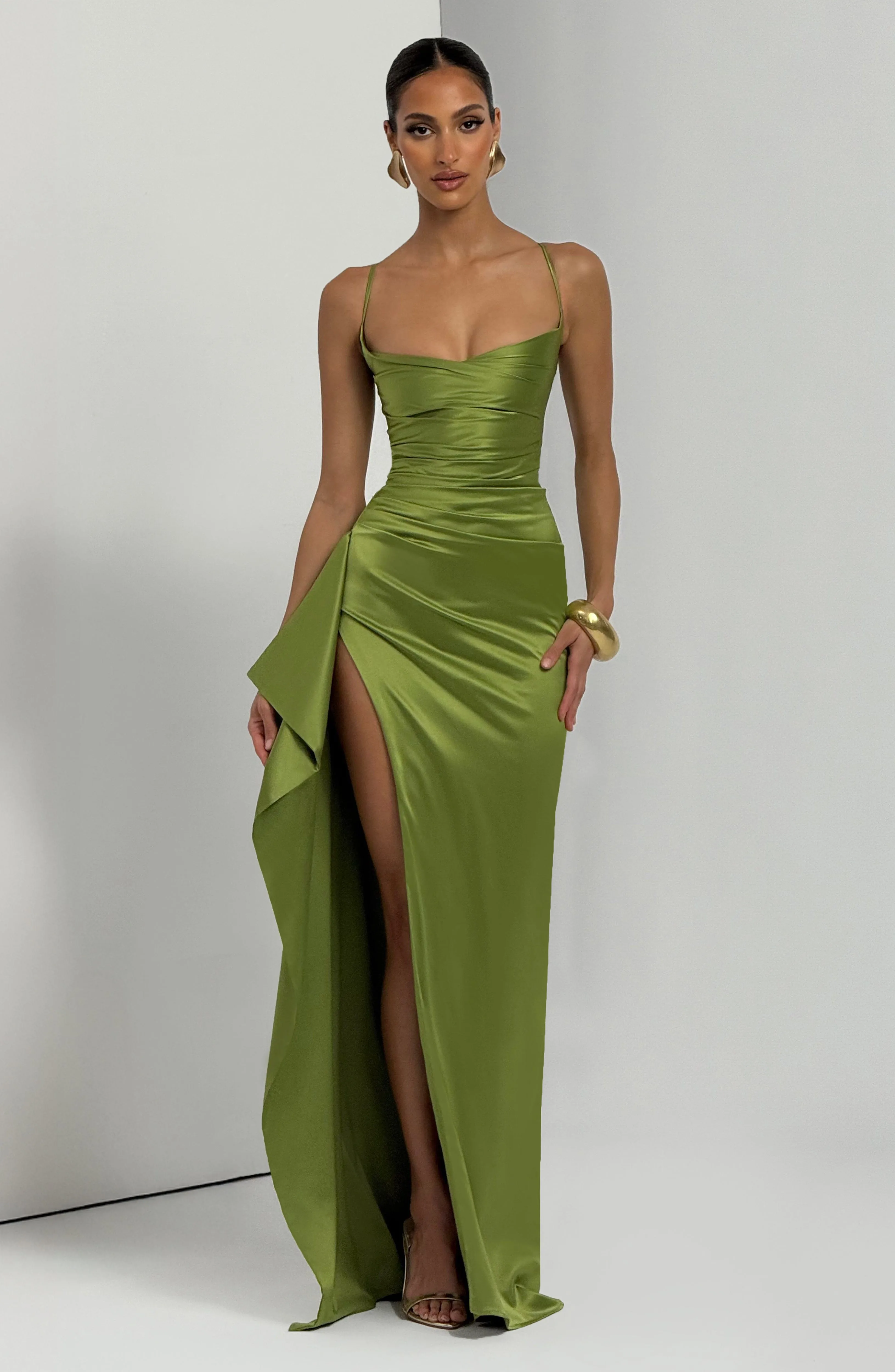 Helen Maxi Dress - Olive sold by Babyboo Fashion product image thumbnail 3