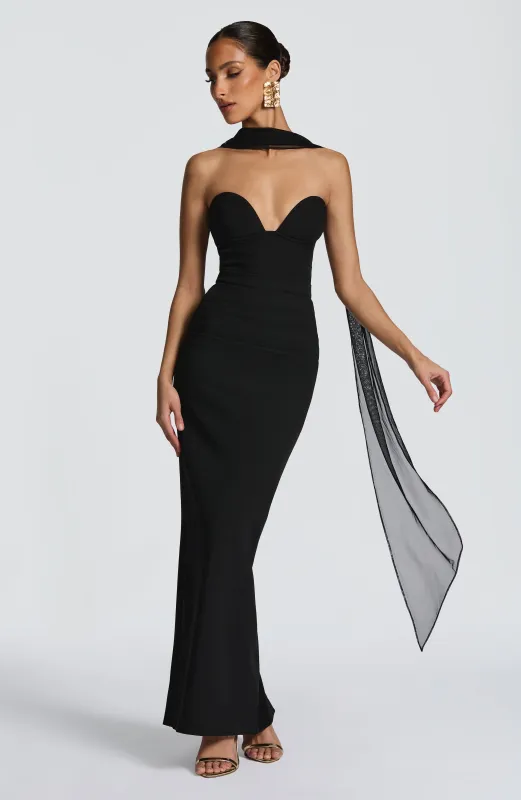 Lindsey Maxi Dress - Black sold by Babyboo Fashion