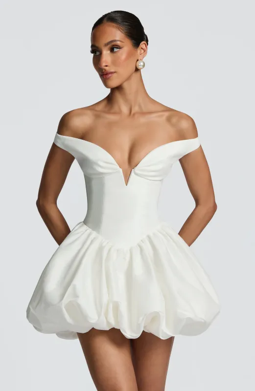 Eileen Mini Dress - Ivory sold by Babyboo Fashion