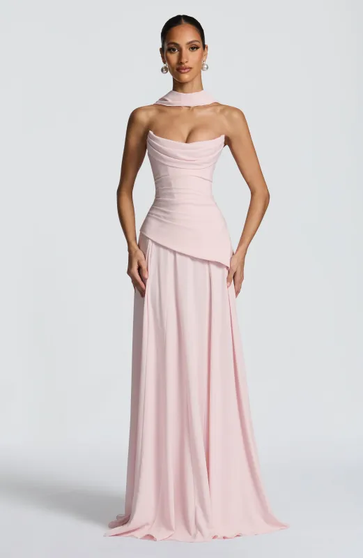 Patricia Maxi Dress - Blush made by Babyboo Fashion