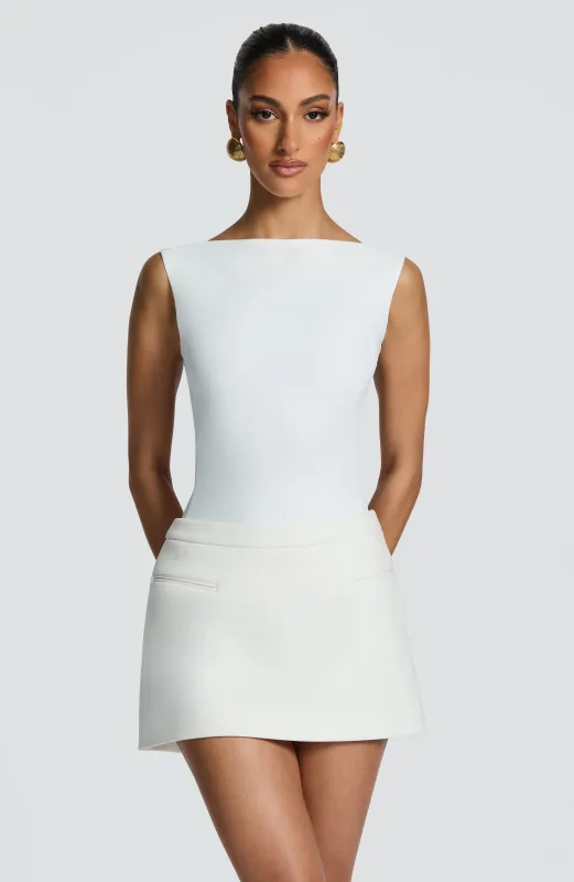 Edna Mini Skirt - Ivory sold by Babyboo Fashion