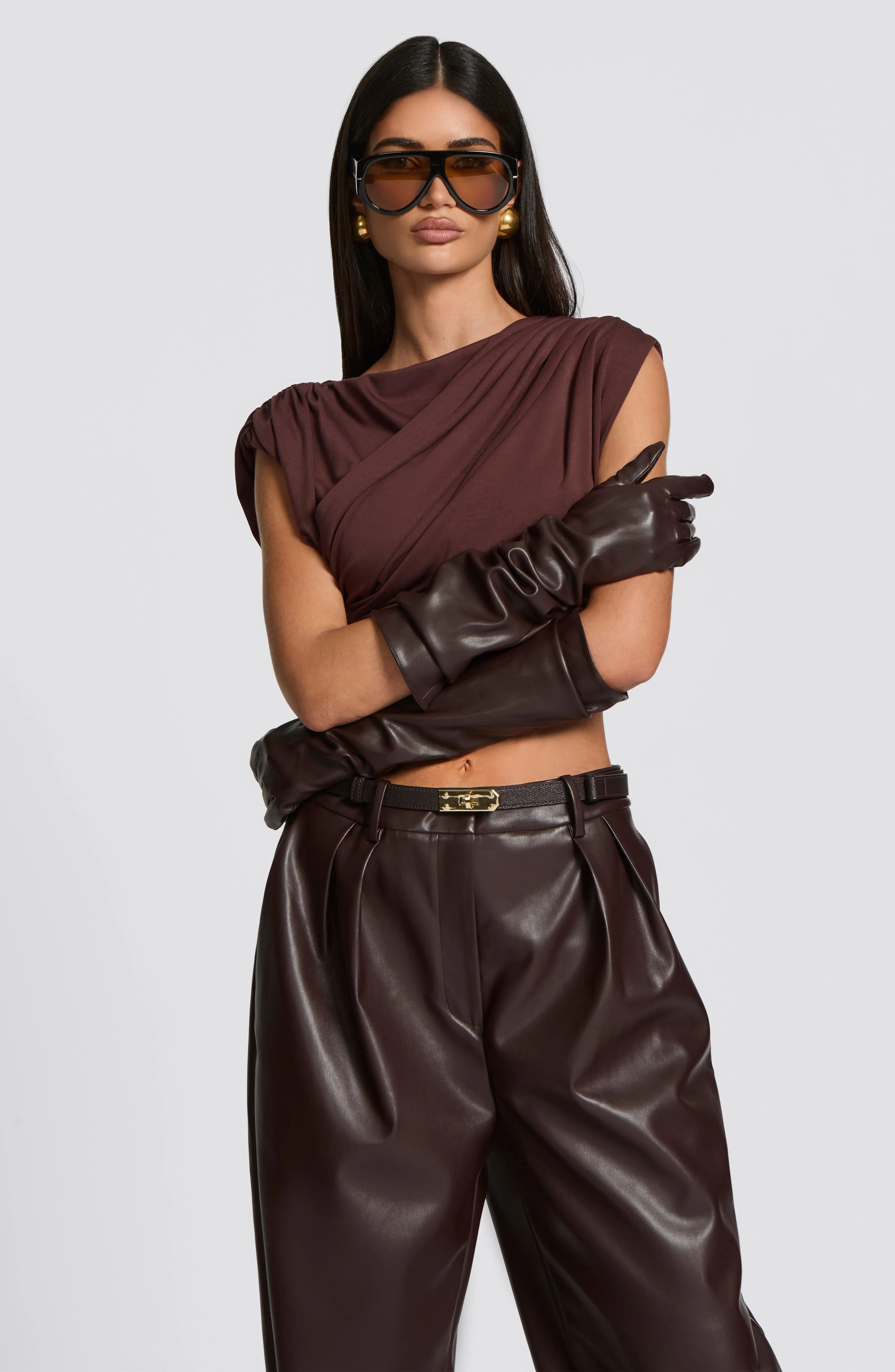 Frankie Gloves - Plum Brown sold by Babyboo Fashion product image thumbnail 3