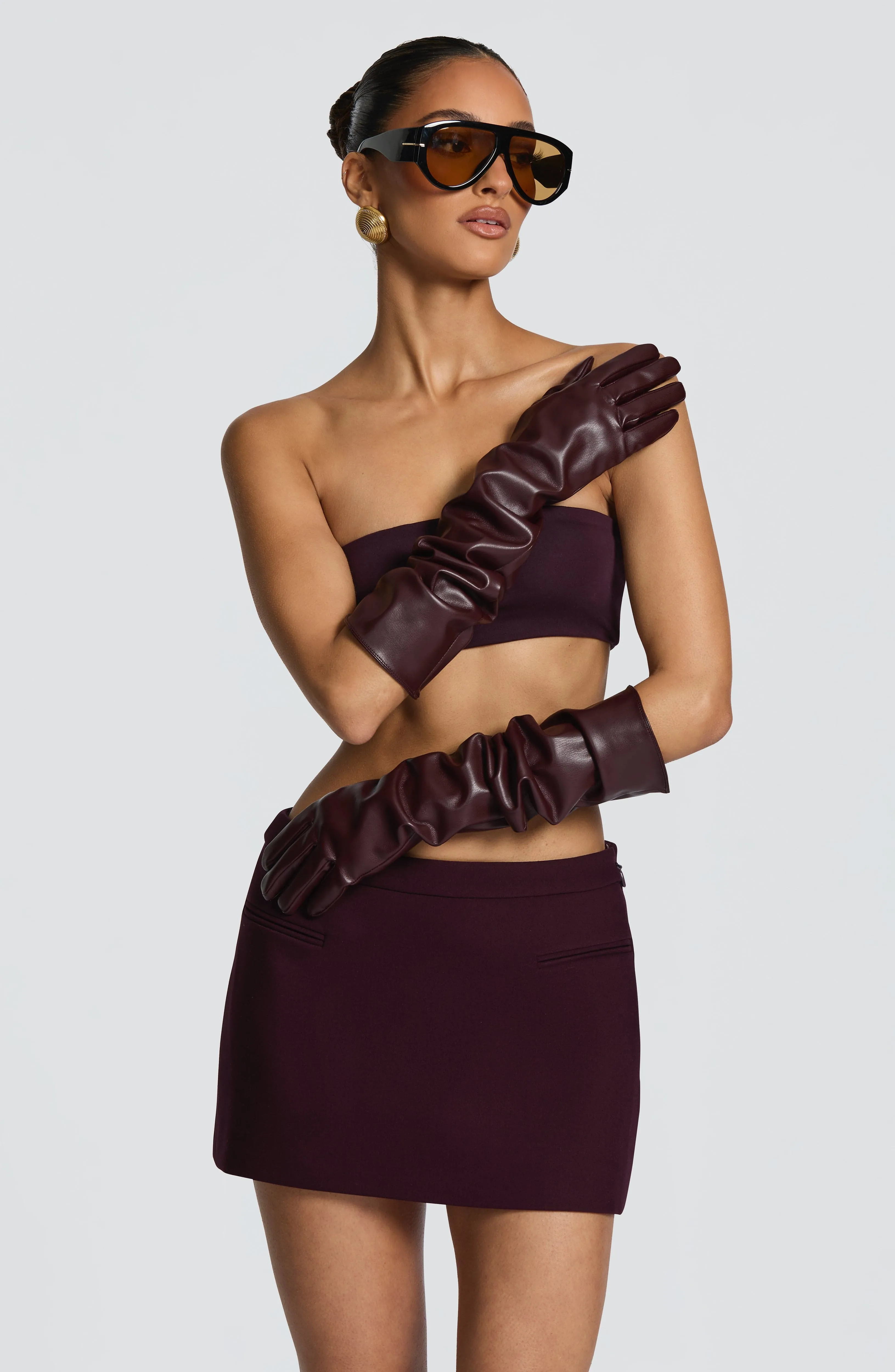 Frankie Gloves - Plum sold by Babyboo Fashion