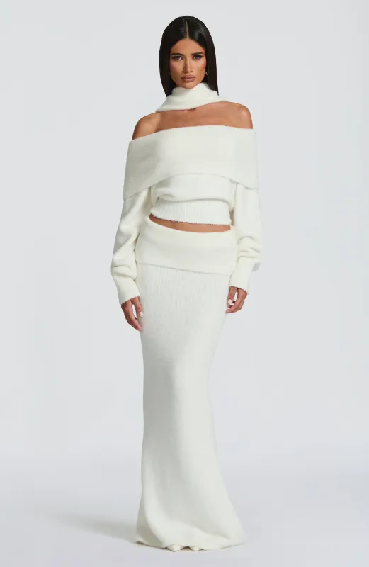 Andie Maxi Skirt - Ivory sold by Babyboo Fashion