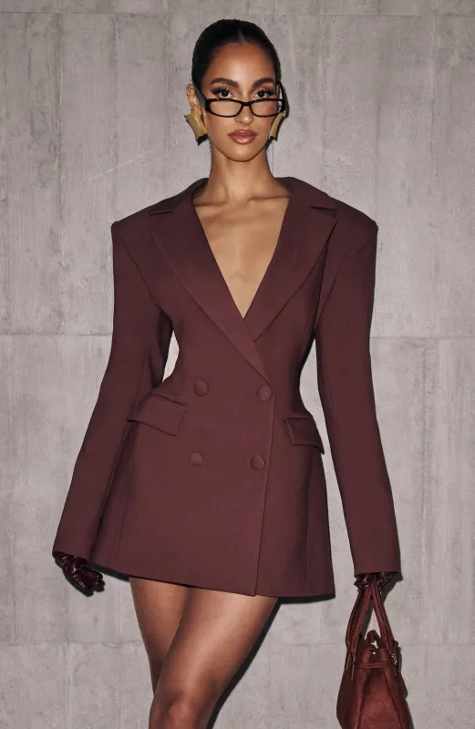 Elvira Mini Dress - Plum Brown made by Steve Madden